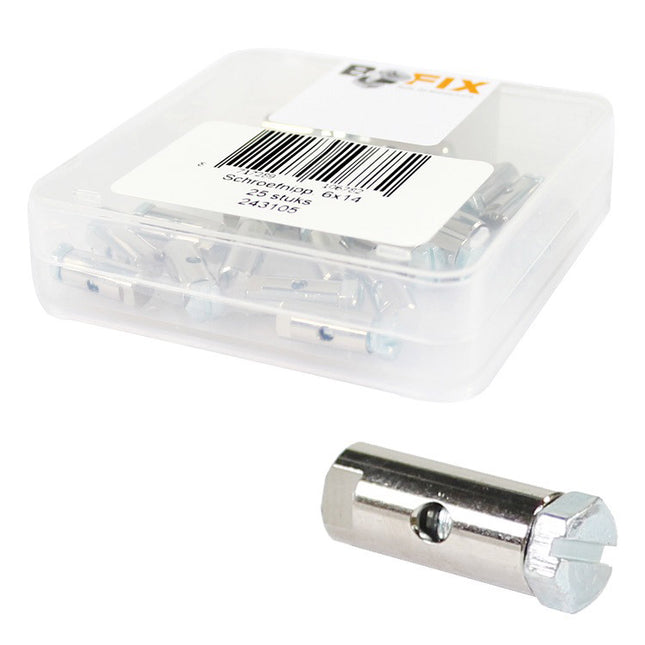 Bofix schroefnippel 6x14 (25st)