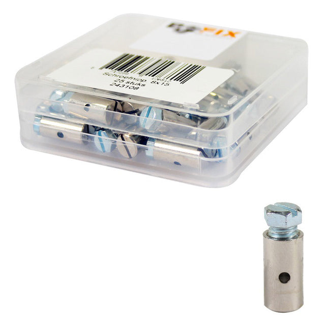 Bofix schroefnippel 8x15 (25st)