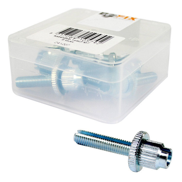 Bofix kabelstelbout met sleuf M7 staal (6st)