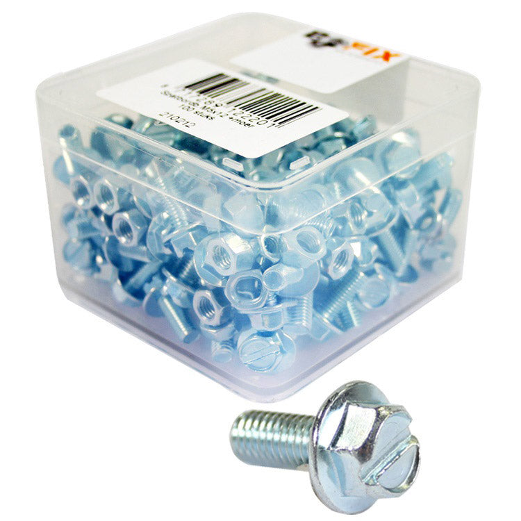 Bofix spatbordbout met moer M5x12 verzinkt (100st)