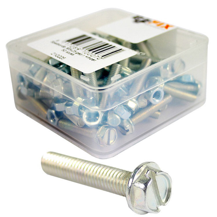 Bofix spatbordbout met moer M5x25 verzinkt (50st)