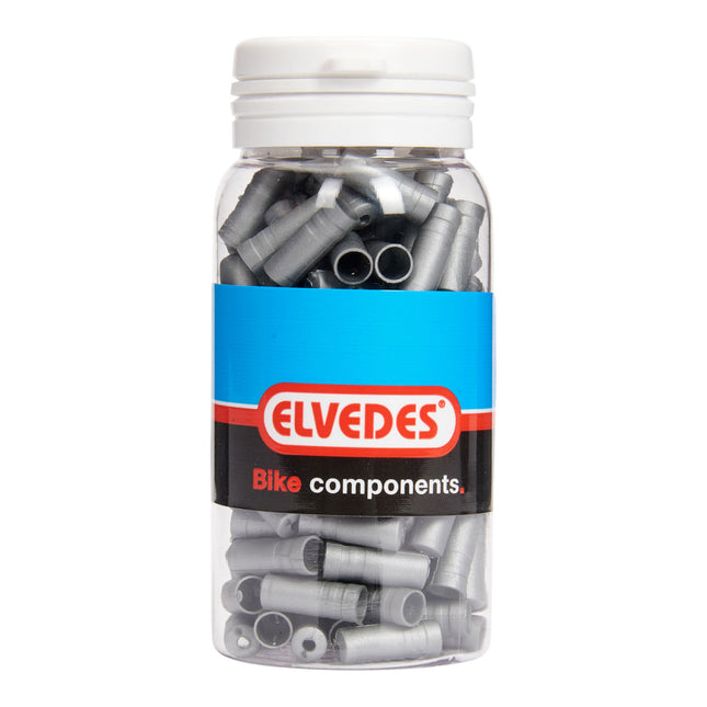 Elvedes kabelhoedje 5mm PVC zilver (150st)