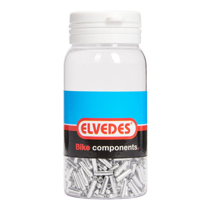 Elvedes anti-fraying caps 1.6mm silver (500x) aluminum ELV1172