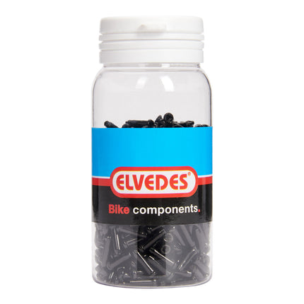 Elvedes anti-fraying caps 2.3mm black (500x) aluminum. ELV2012013