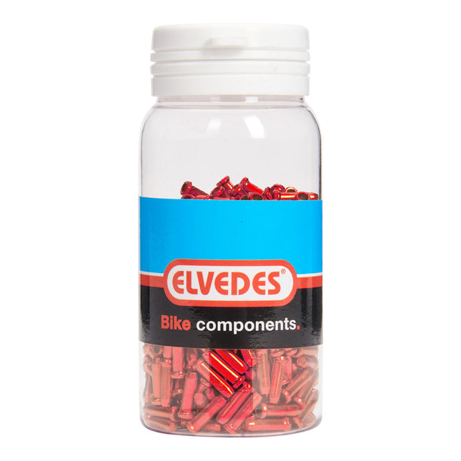 Embout de câble Elvedes 2,3mm rouge (500x) alu. ELV2012015