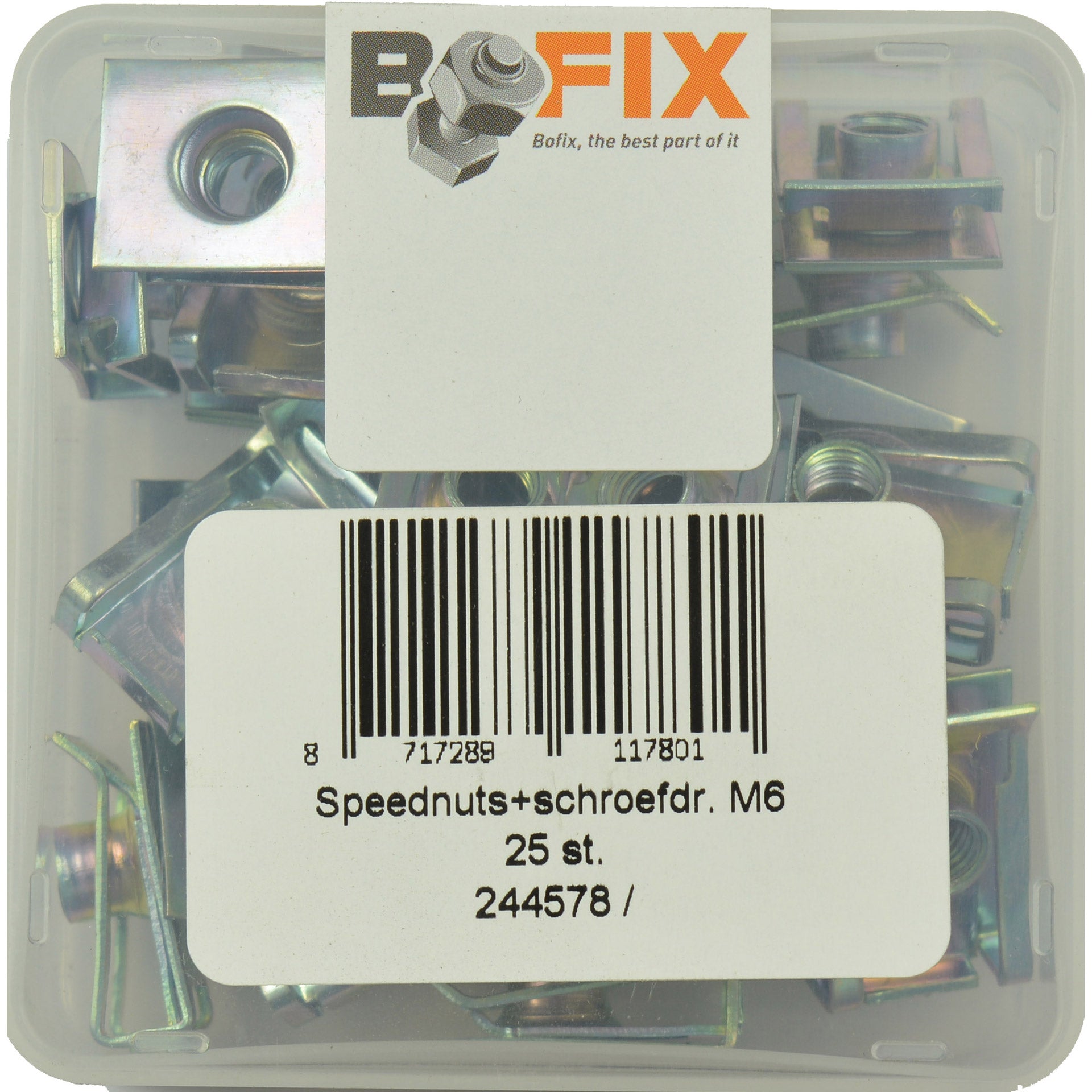 Bofix 244578 Speednut (moer) 6mm groot p/25