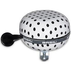 Basil Big Bell Polkadot 80mm ding dong white/black 50399
