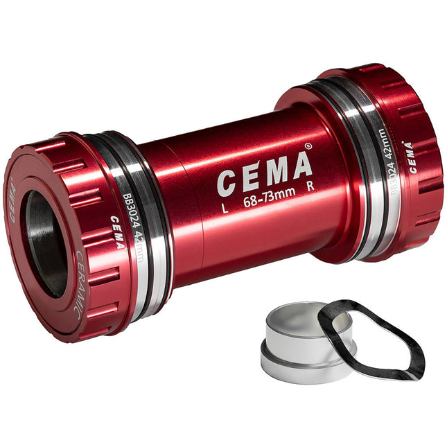 CEMA Bracketas BB30 Interlock SRAM GXP-Keramisch-Rood