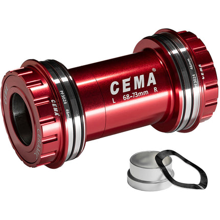 CEMA Bottom Bracket PF30 Interlock SRAM GXP-Ceramic-Red