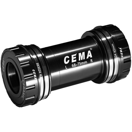 CEMA Boîtier de pédalier BB30 Interlock Shimano -Acier Inoxydable-noir