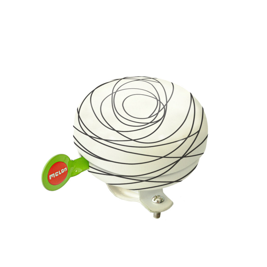 Melon bel Scribble 60mm zwart/wit