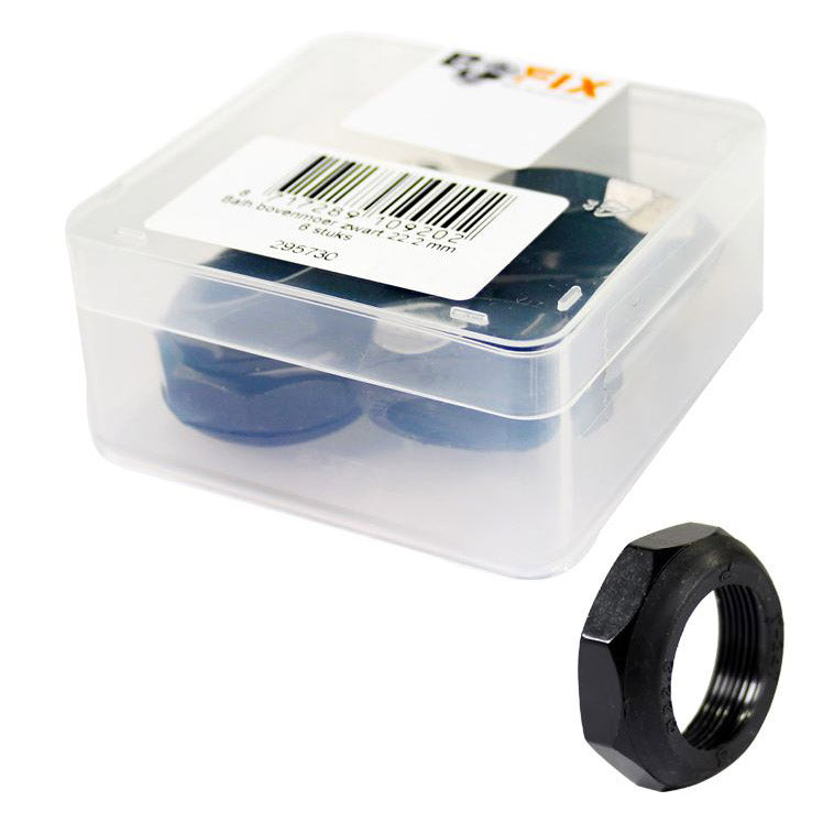 Bofix balhoofd open bovenmoer 22,2mm zwart (6st)