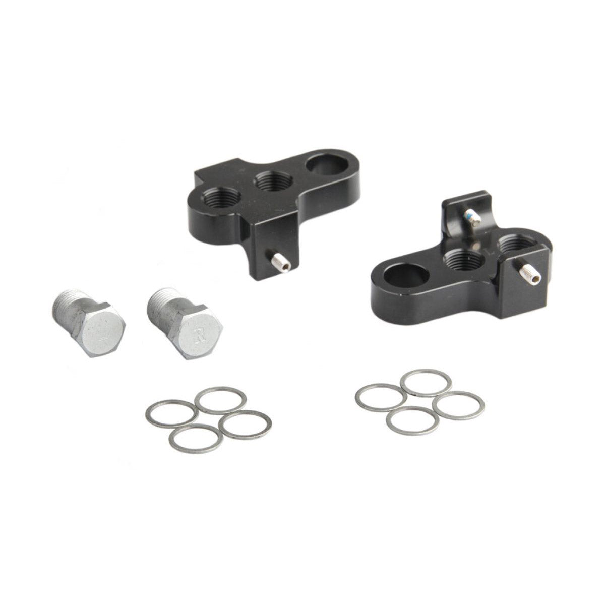 Mirage crankverkorters met RVS bouten aluminium T6 zwart