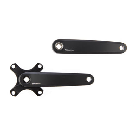 Miranda crankset Delta JIS voor Gates 170mm mat zwart