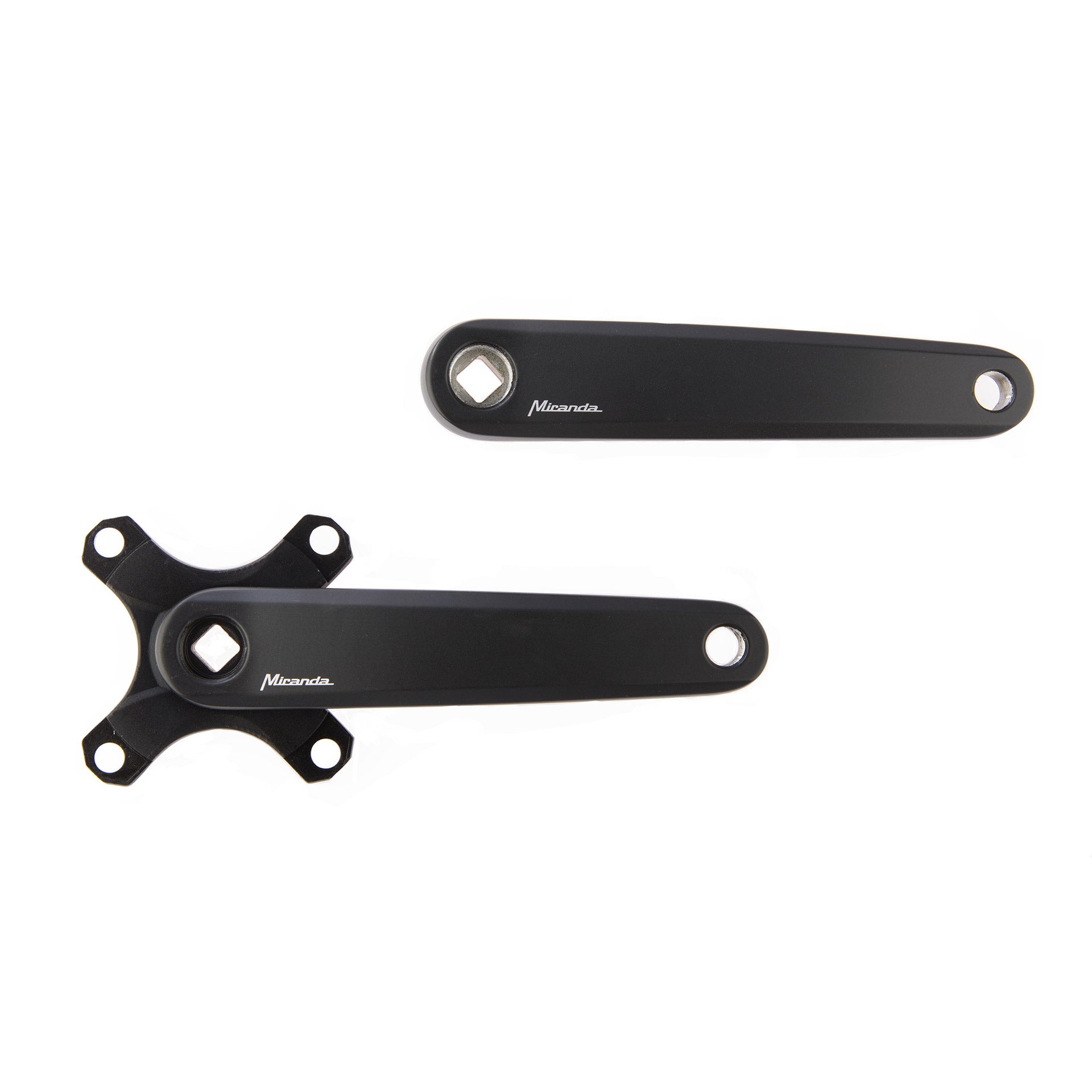 Miranda crankset Delta JIS voor Gates 170mm mat zwart