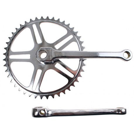 Bhogal Vinty crankstel 44tds 1/8" chroom met spie 170mm