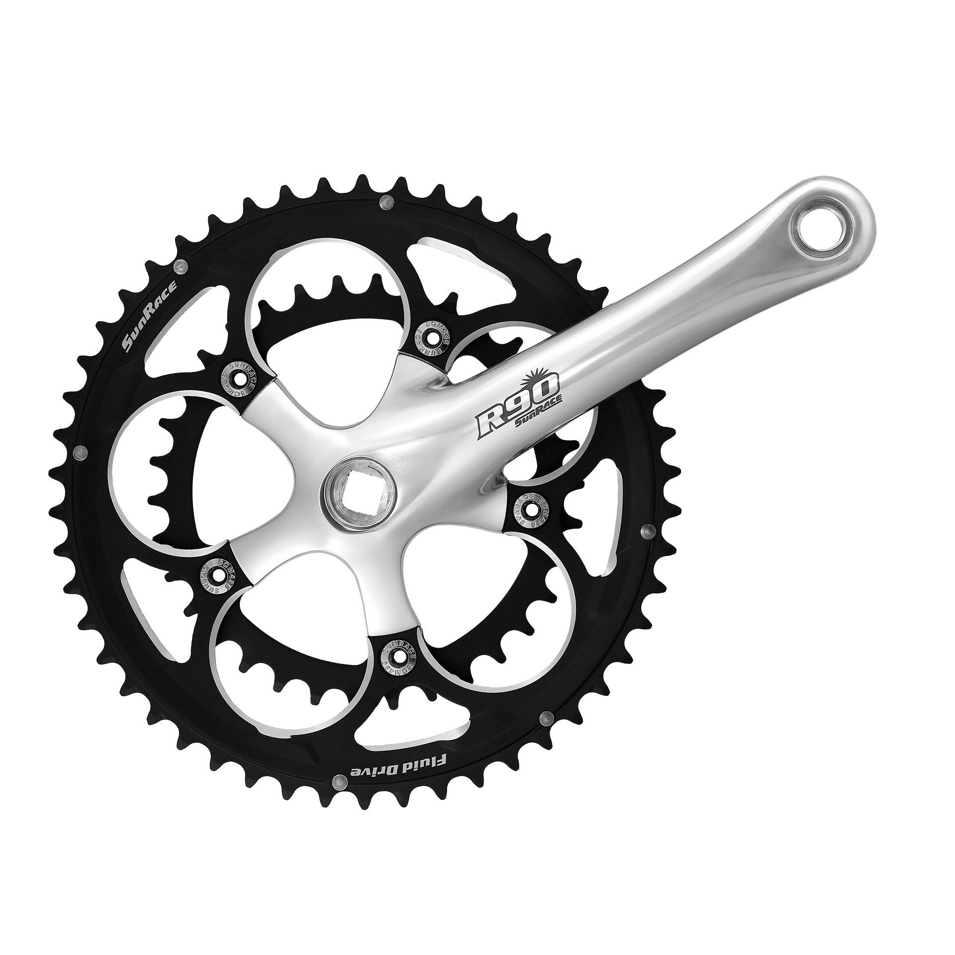 SunRace crankstel R-90 34-50  FCR9F zwart 170mm