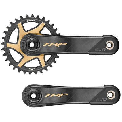 TRP crankstel CK-M9050 165mm 68&73 carbon zwart/goud