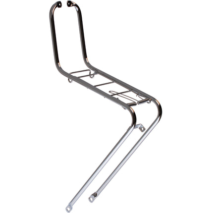 Steco front carrier 28" with clamp and lamp hook, chrome clear lacquer
