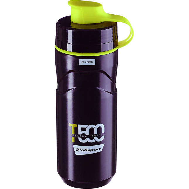 Polisport bidon Thermal T500 500ml black-lime green
