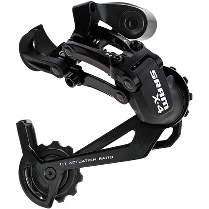 SRAM X4 achterderailleur 7/8/9v zwart long cage