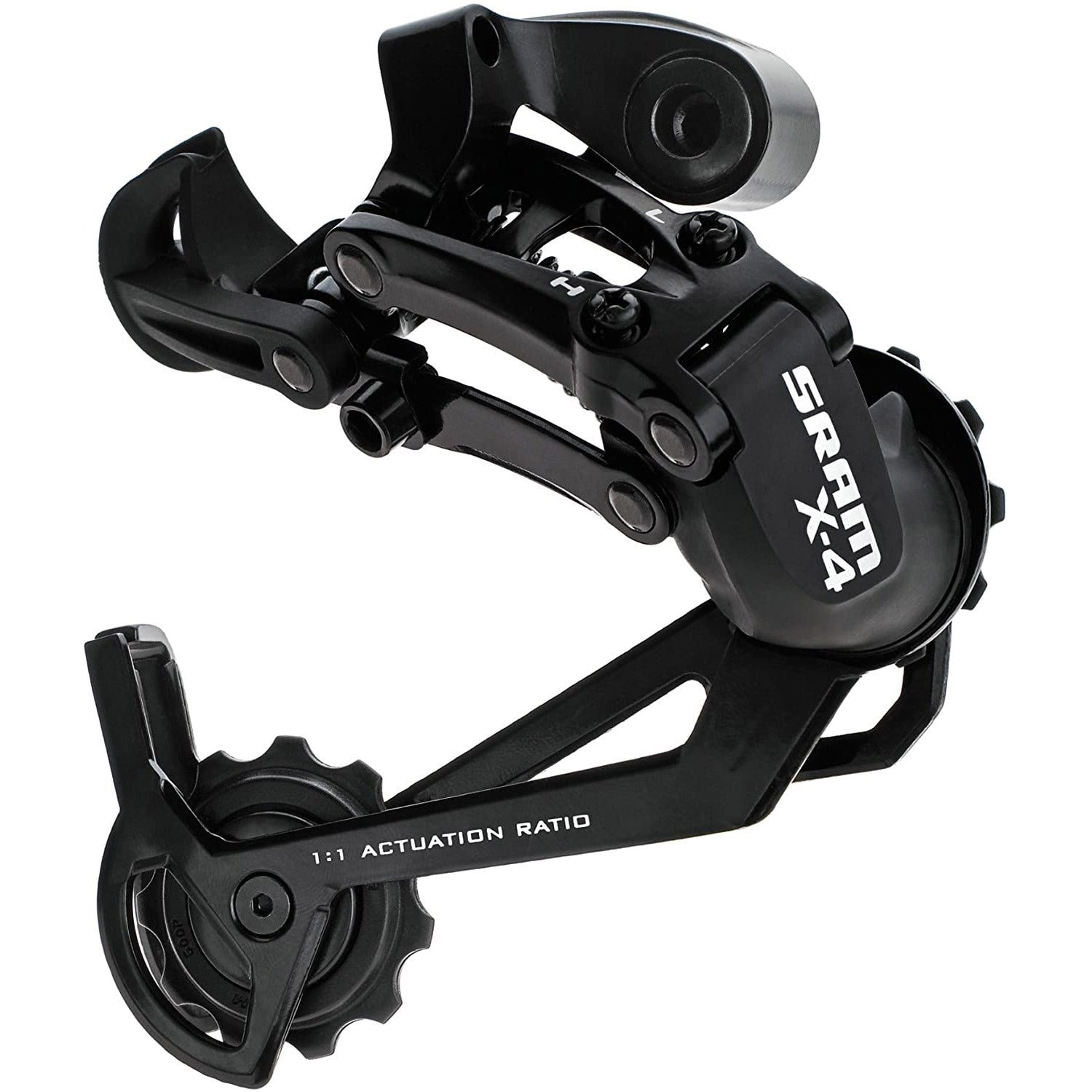 SRAM X4 achterderailleur 7/8/9v zwart long cage