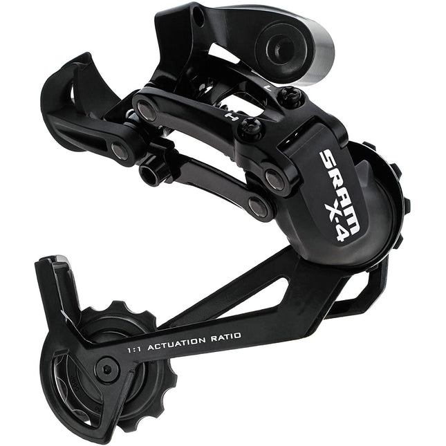 SRAM X4 achterderailleur 7/8/9v zwart long cage