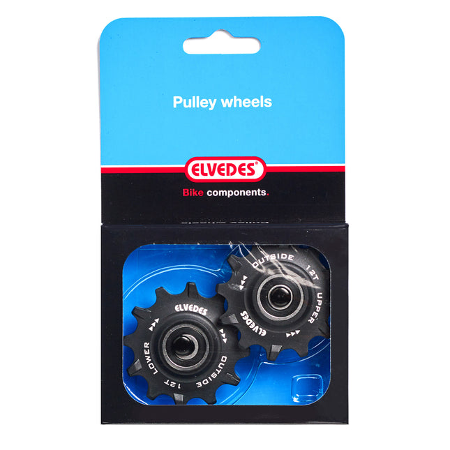Elvedes derailleurwieltjes RVS 12T 11V sealed narrow/wide