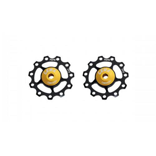 CEMA derailleurwieltjes keramisch 9/10/11v alu zwart