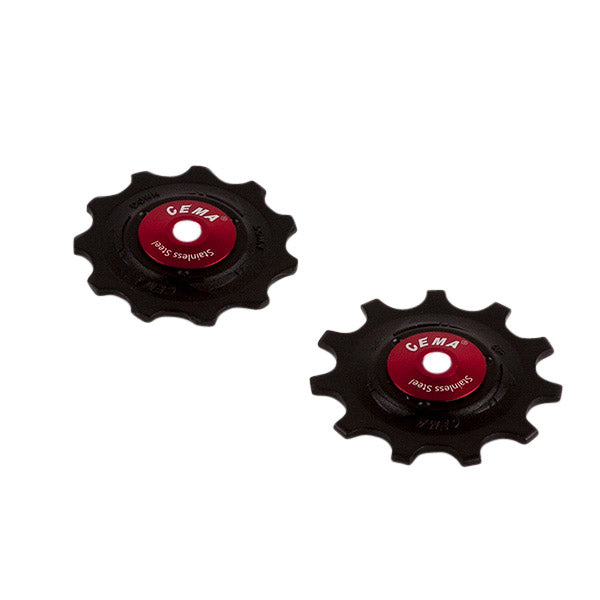 CEMA derailleurwieltjes RVS 9/10/11V PVC zwart