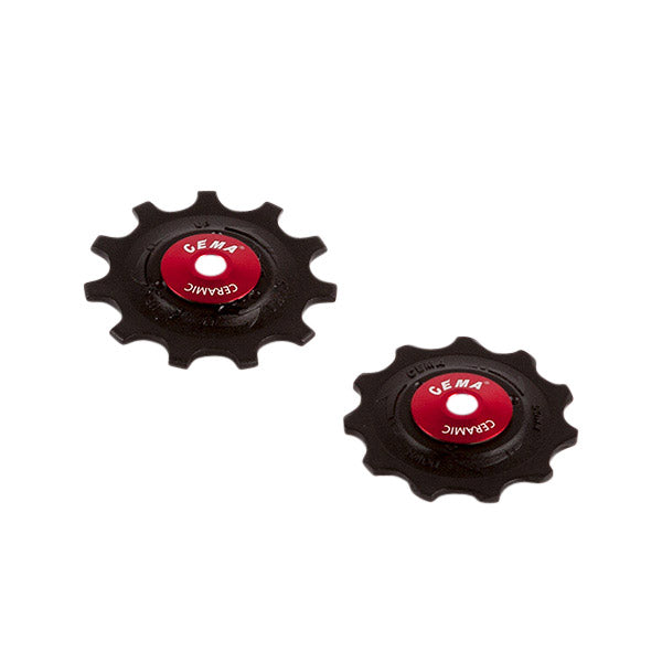 CEMA derailleurwieltjes keramisch 9/10/11V PVC zwart