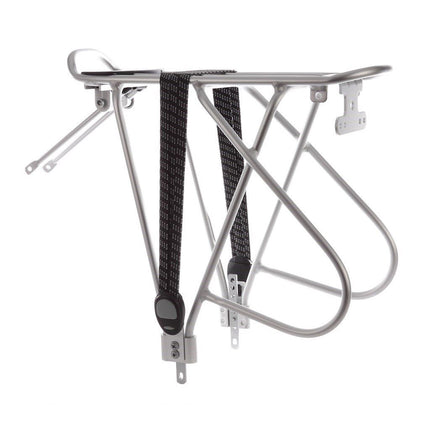 Porte-bagages arrière Massload alu avec sandows, argent
