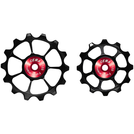 Roulettes de dérailleur CEMA SRAM AXS +XPLR entièrement en céramique 12v noires