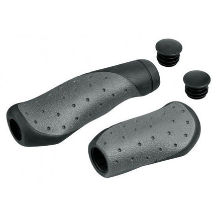 Ergotec handvatset Ohio 135/95mm zwart/grijs