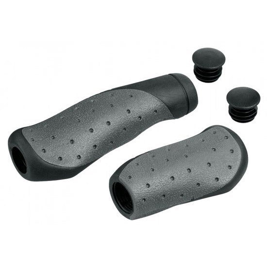 Ergotec handvatset Ohio 135/95mm zwart/grijs