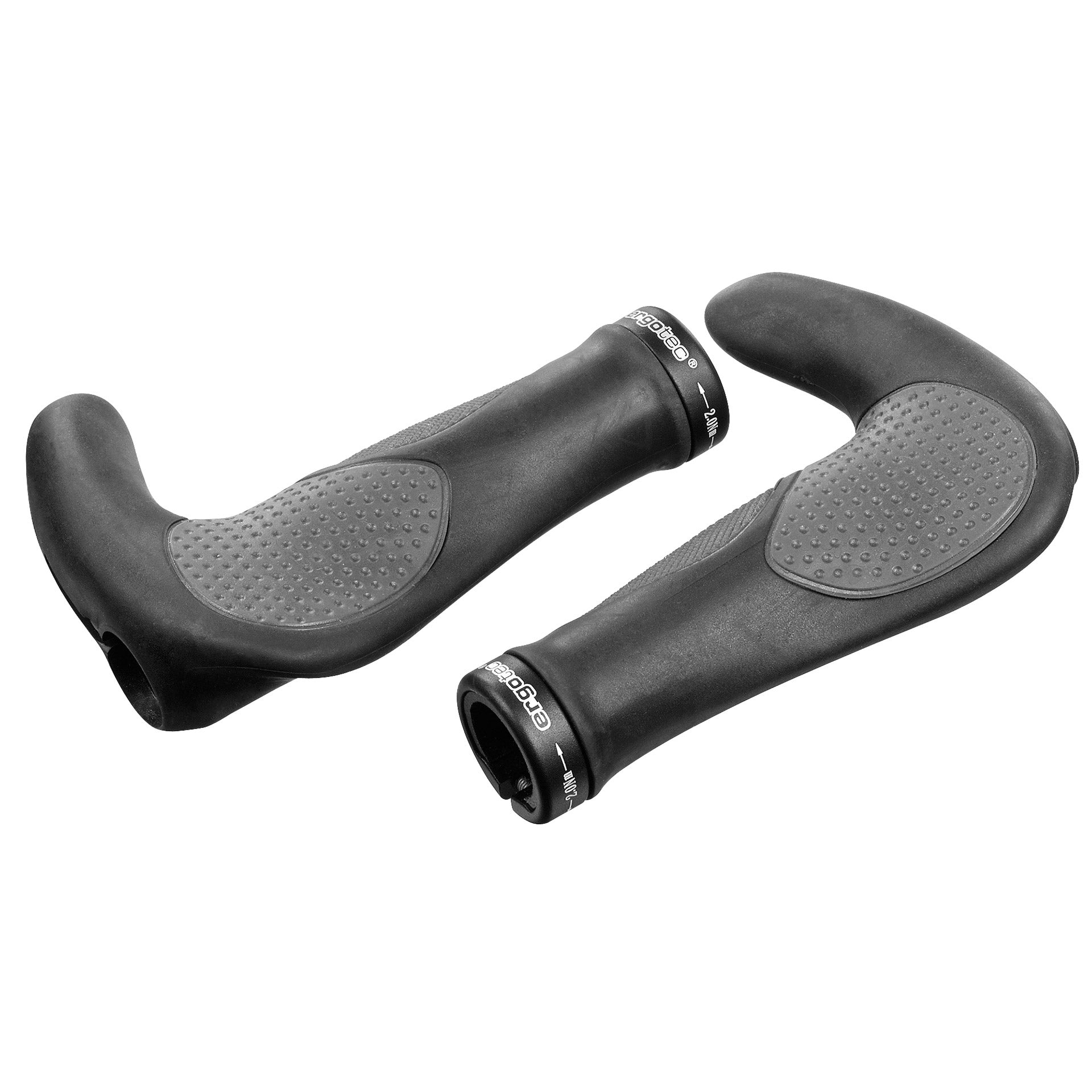 Ergotec handvatset Oslo Bar-ends 138/138mm zwart/grijs