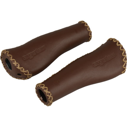 Ergotec Monaco 135/135mm handle set, brown leather