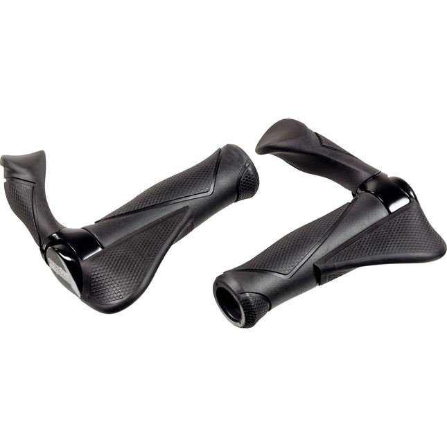 Ergotec handvatset MF2 verst. bar-ends 130/130mm zwart