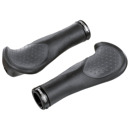 Ergotec handle set Frisco 140/140mm rubber/gel black/grey