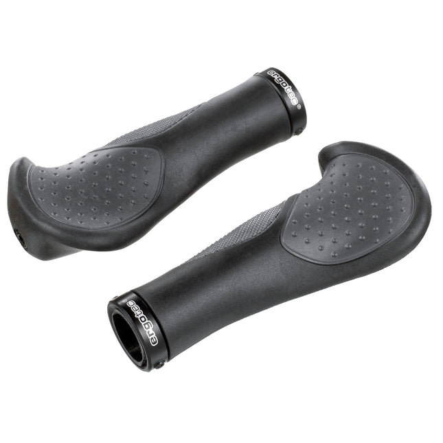 Ergotec handvatset Frisco 140/140mm rubber/gel zw/gr