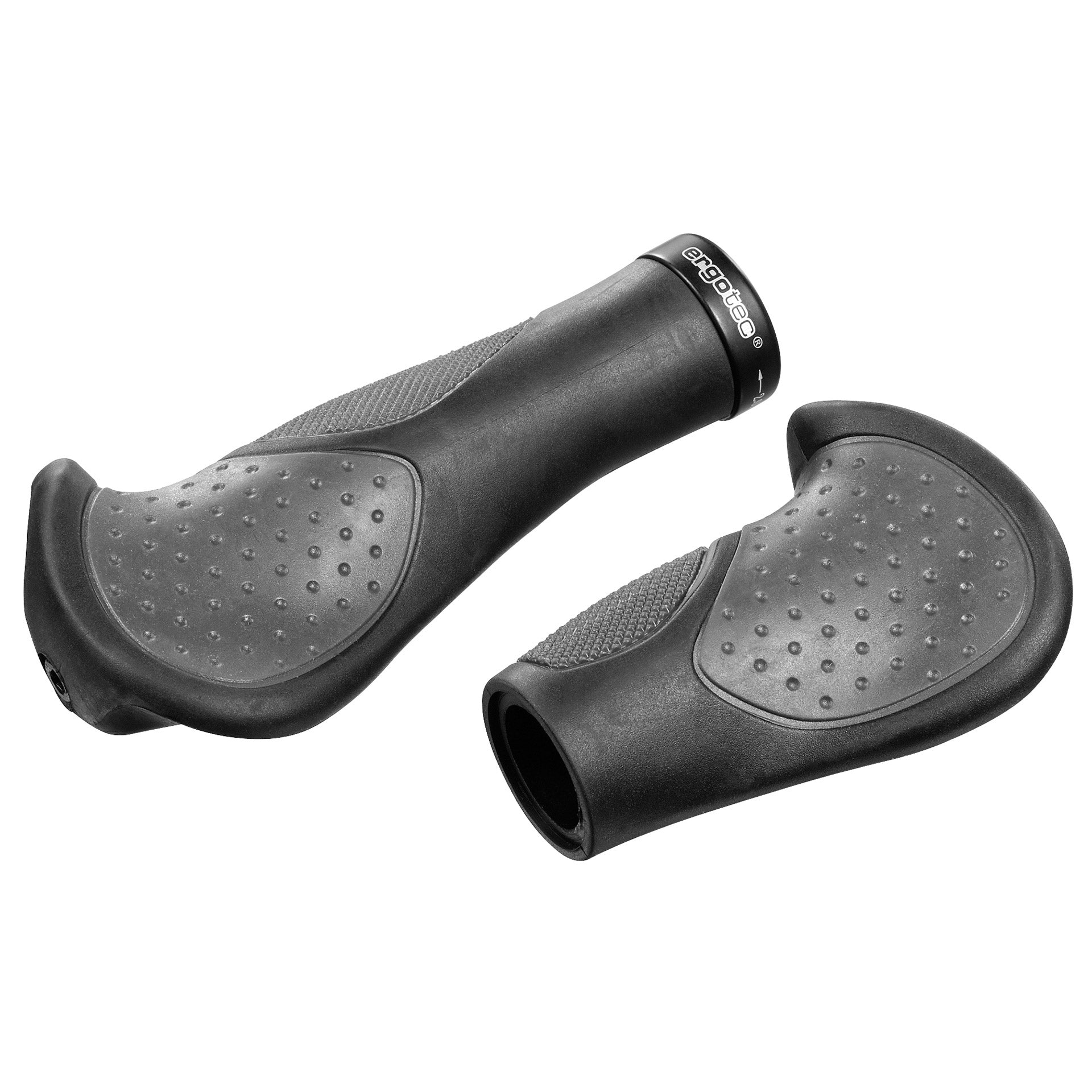 Ergotec handvatset Frisco2 140/95mm zwart/grijs