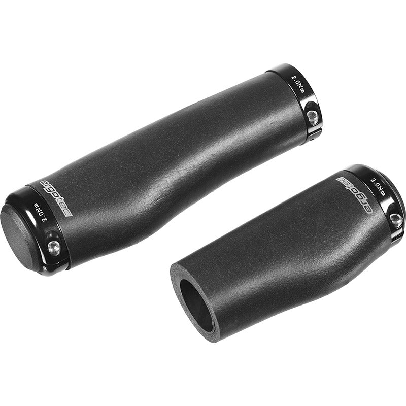 Ergotec handvatset Kyoto  130/90mm siliconen zwart
