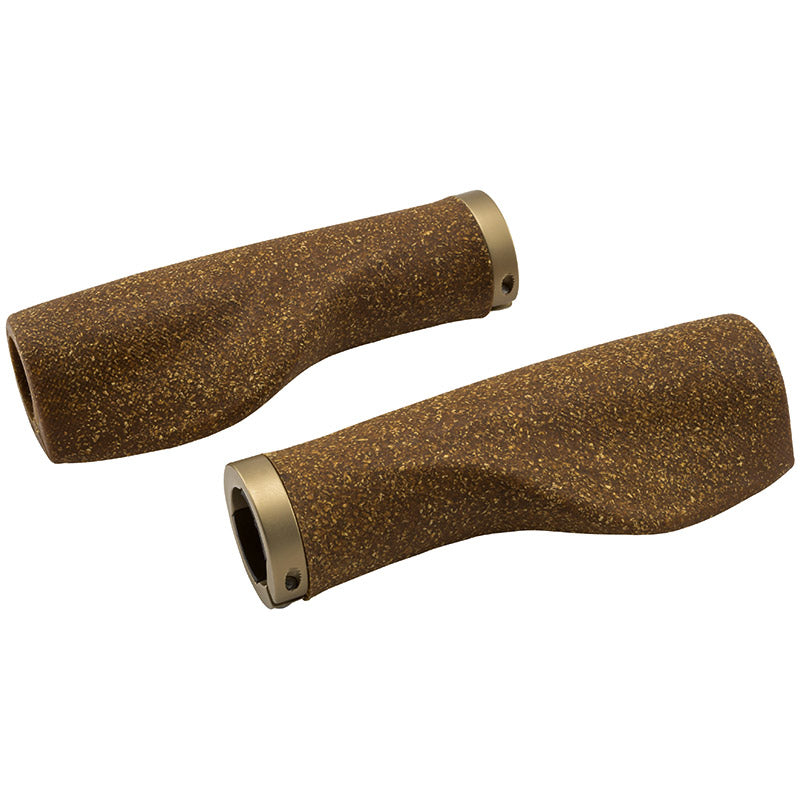 Ergotec handvatset Kyoto  Cork 130/130mm bruin