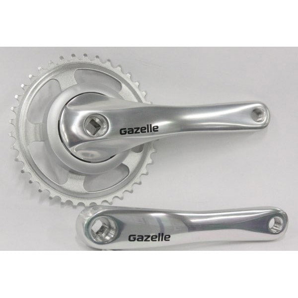 Crankstel Gazelle LH 38T zilver gesloten kettingkast