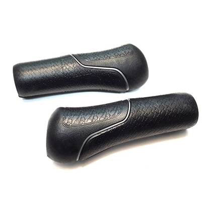 Gazelle handvatset Hybride met zilveren bies 132/132mm zwart