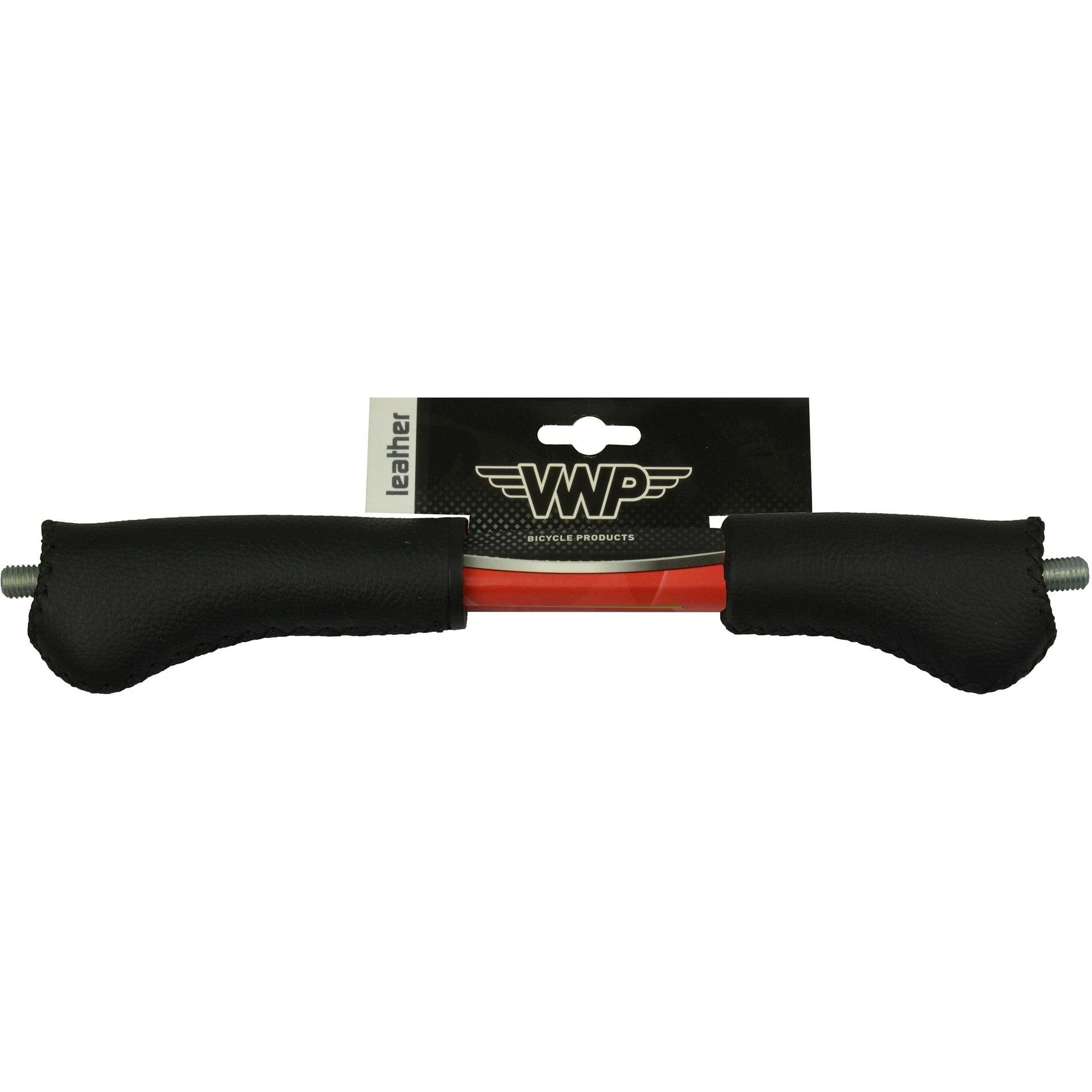 VWP handvatset City 90/120mm leer verstelbaar zwart