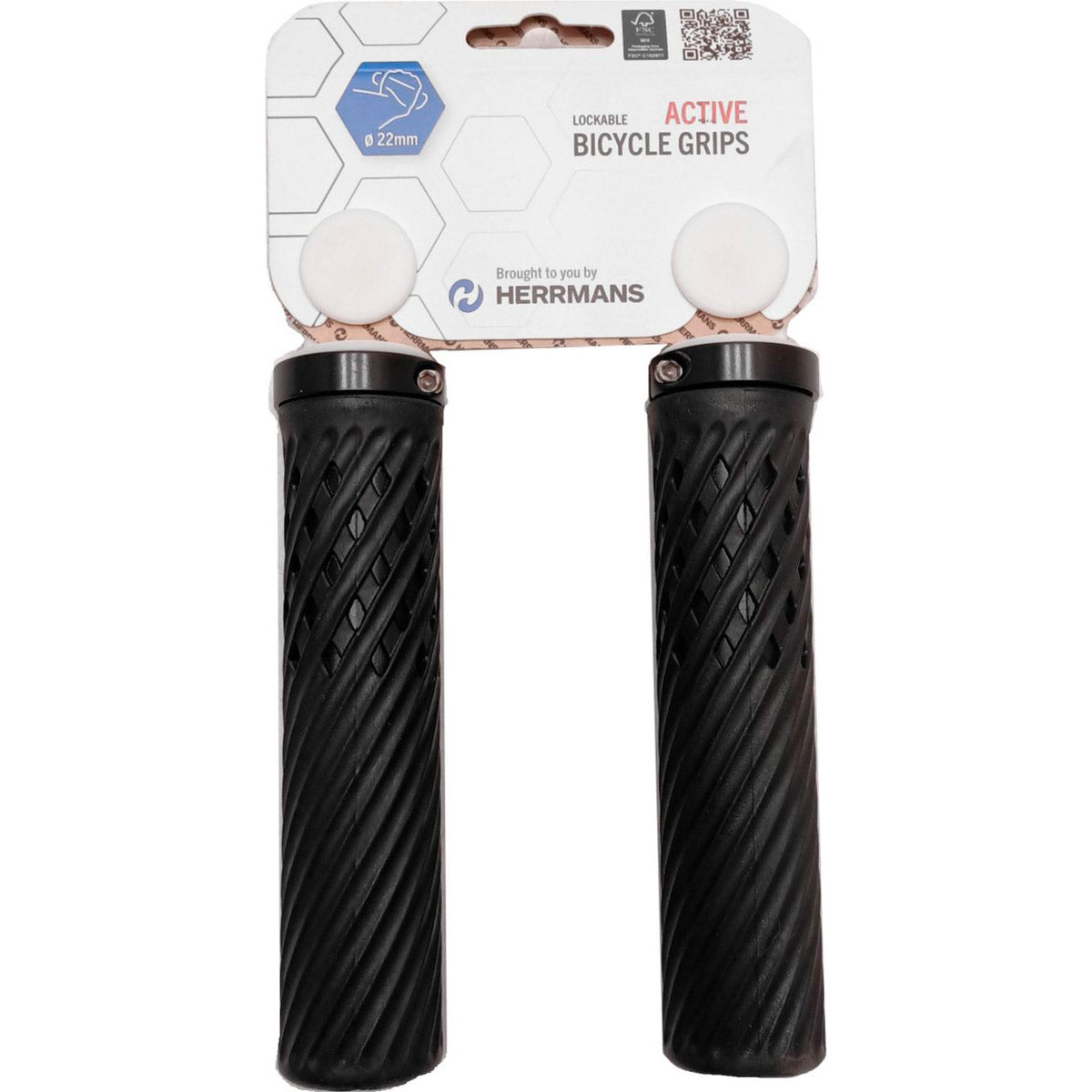 Herrmans handvatset Luna lockring 130/130mm zwart