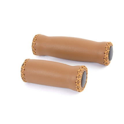 Velo handlebar set 92/127mm leather brown