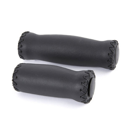 Velo handvatset 90/125mm leer zwart