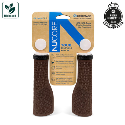 Herrmans handvatset Nucore Tour Peak 130/130mm bruin